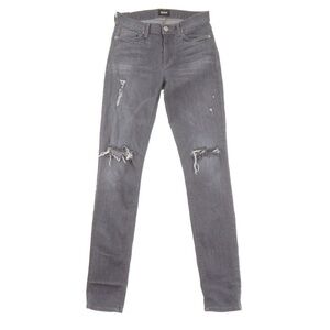 Hudson Leigh boyfriend pant 26 Distressed Gray Denim Made in USA